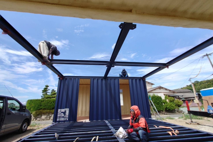 八女コンテナ住宅🏠建て方その２！